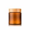 bamboo cap frosted amber pet cream jar